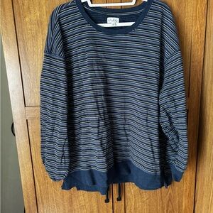 Wonderly Striped Sweatshirt Casual Knit Crew Neck
